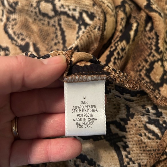 Brown and Black Snakeskin Cardigan lightweight jacket with Open Front - Picture 5 of 5